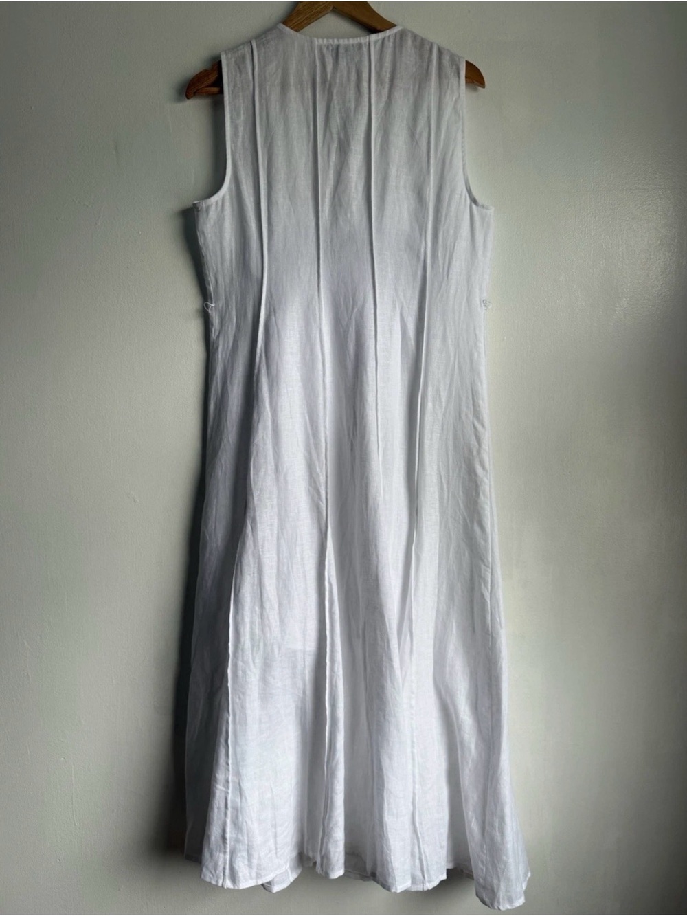 J. Crew White Sleeveless Seamed Linen Midi
Dress Medium - Picture 6 of 10